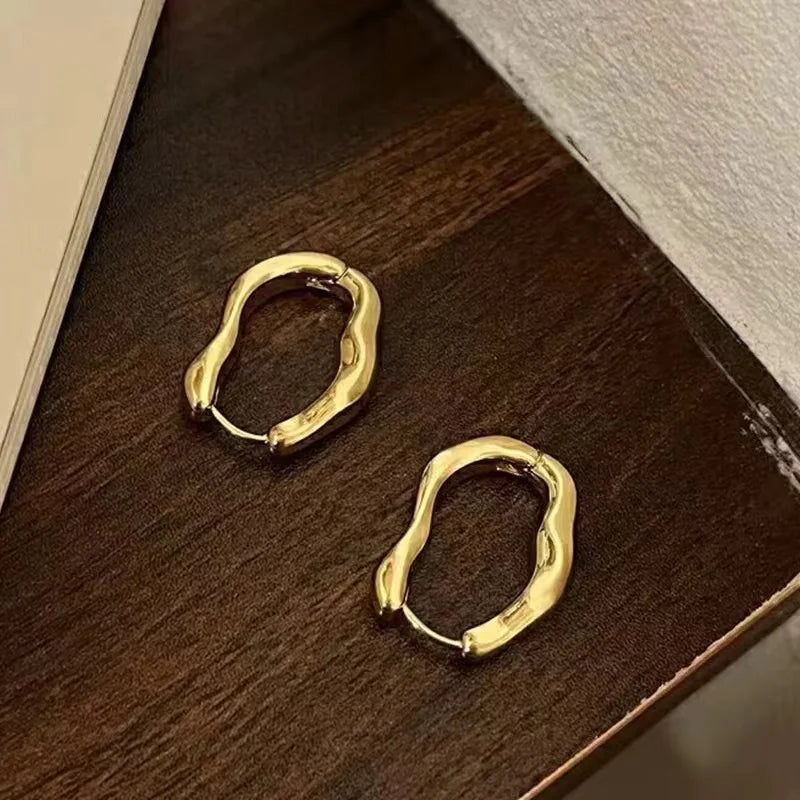 Unusual Shape Silver Earrings