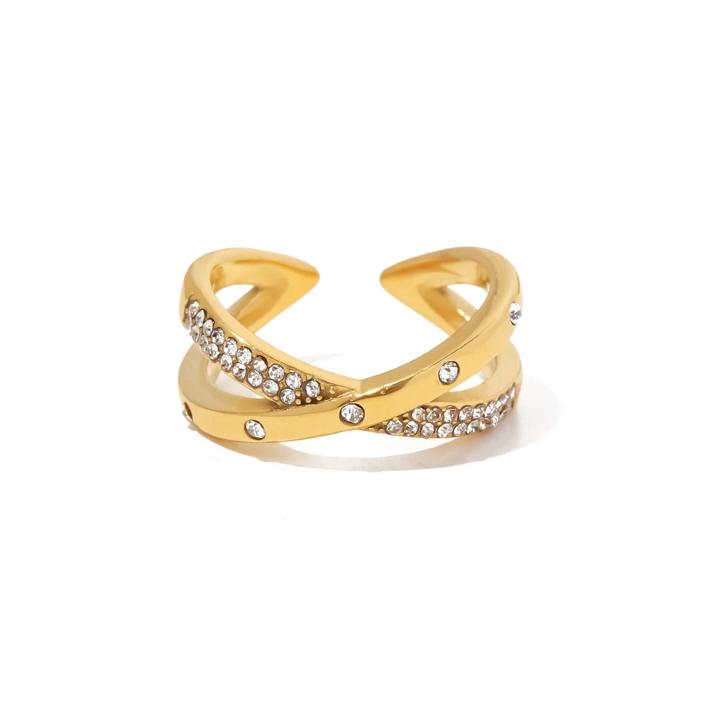 Chic Gold Plated Open Ring