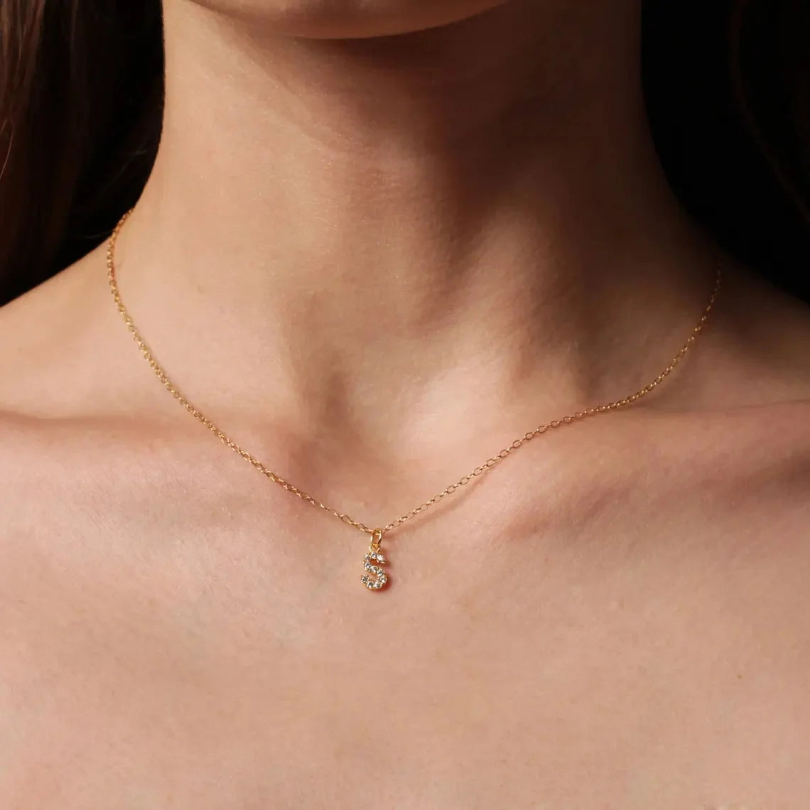 Custom Initial Snake Chain Necklace