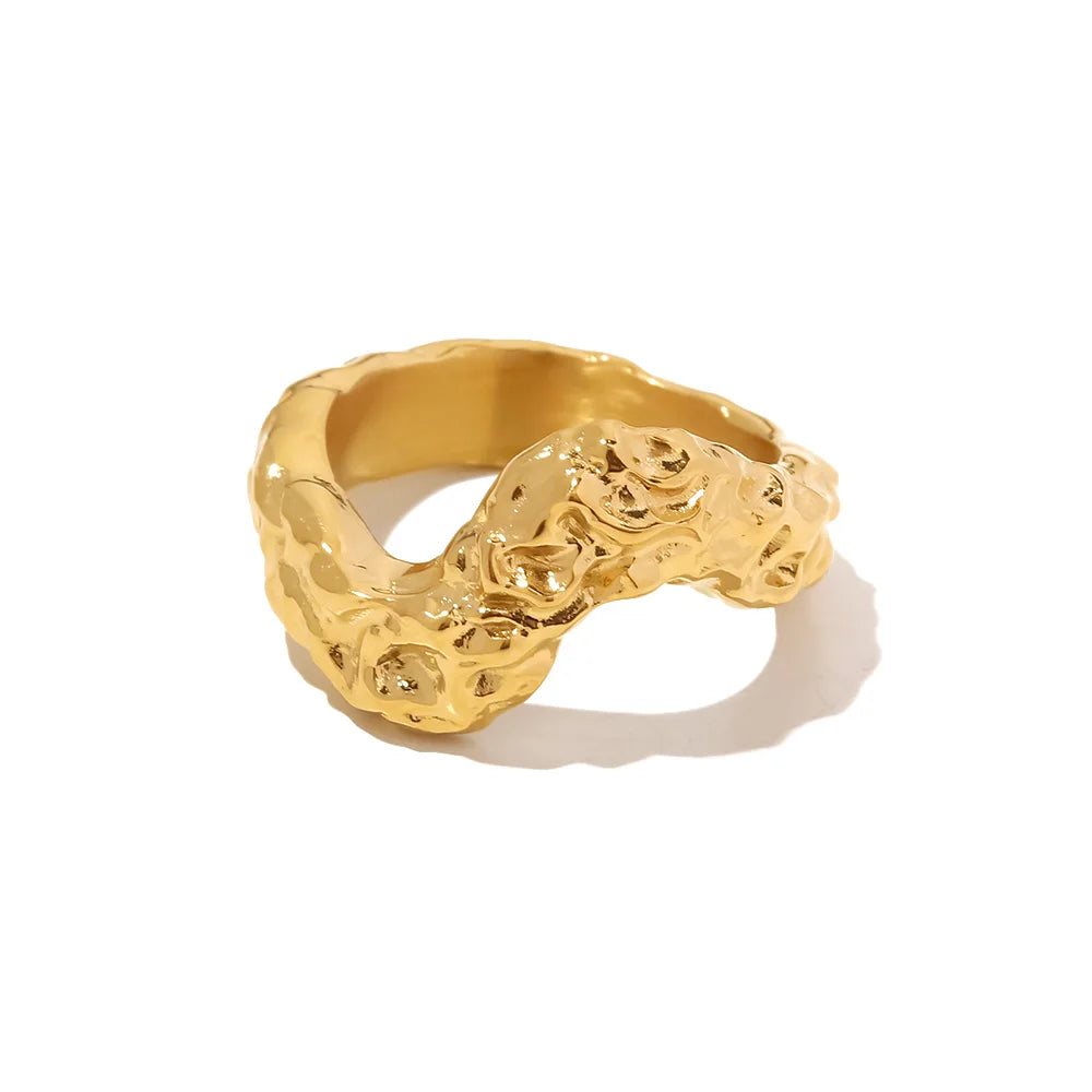 Unusual Punk Gold Ring