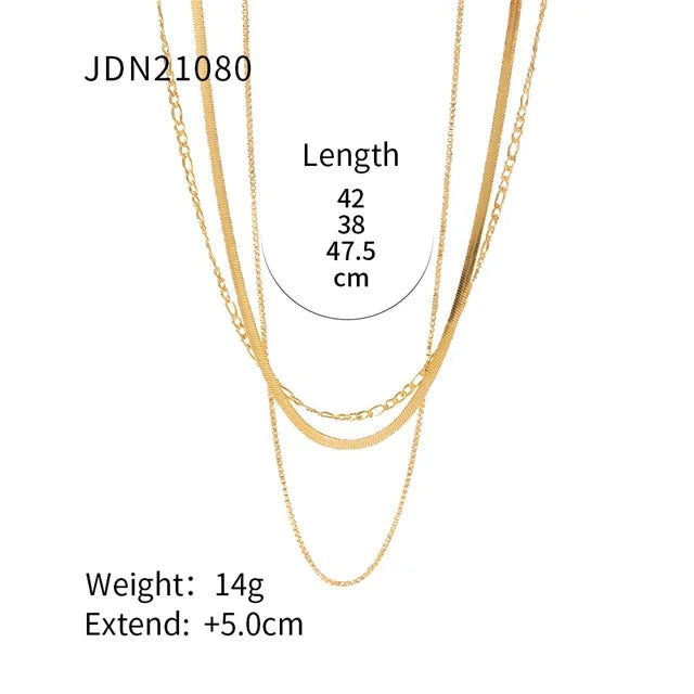 Gold Figaro Chain Necklace