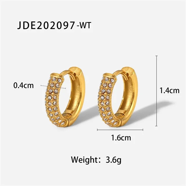 Green Zircon Hoop Earrings