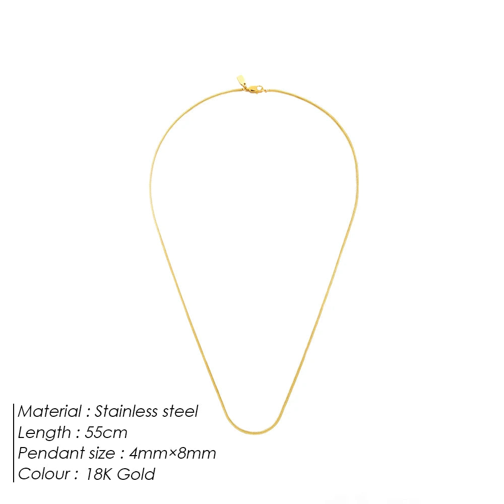 Handmade Square Chain Necklace