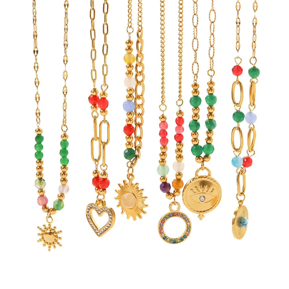 Chic Gold-Plated Pendant Necklace