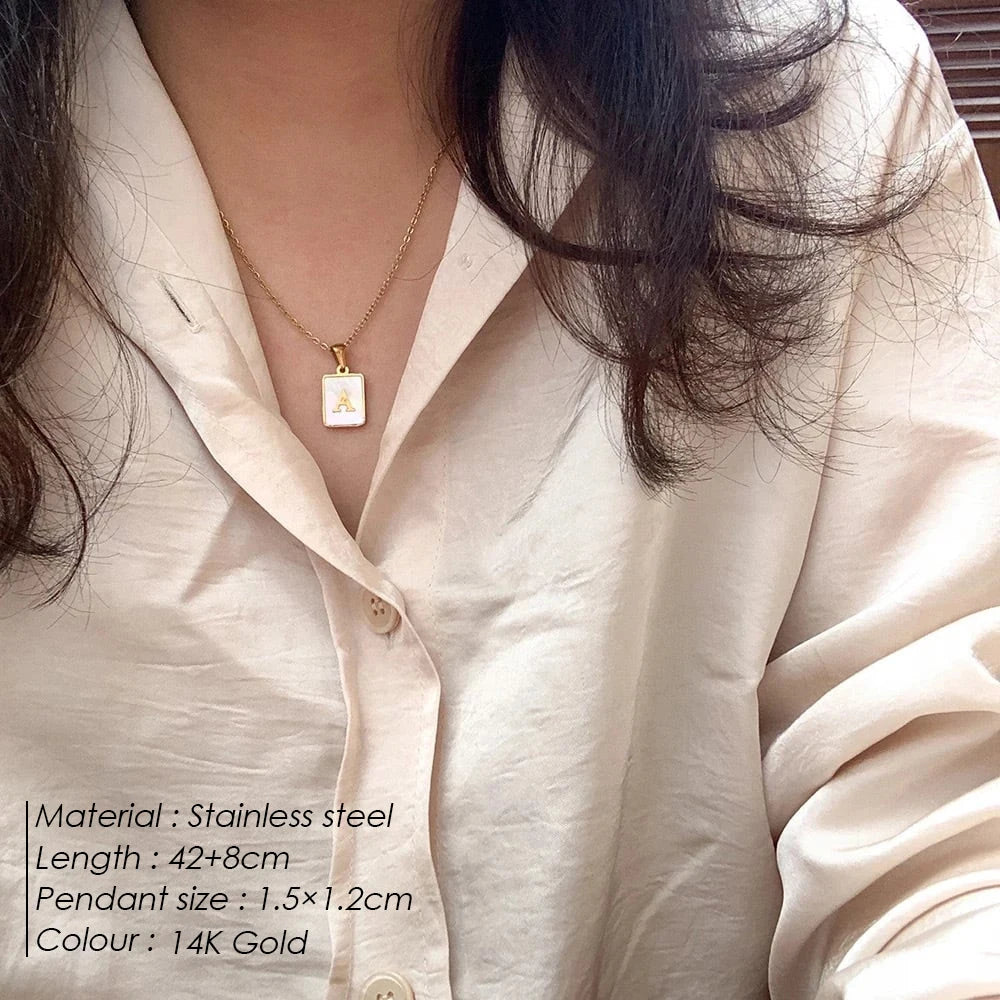 Gold Plated Initials Necklace