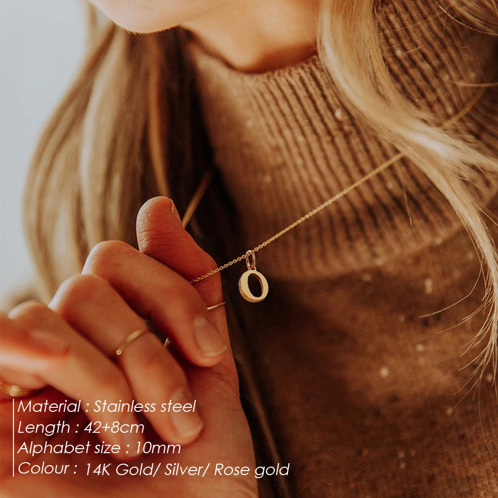 DIY Initial O Necklace