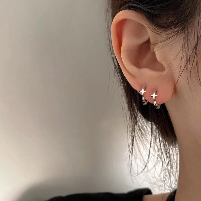 Star Silver Earrings