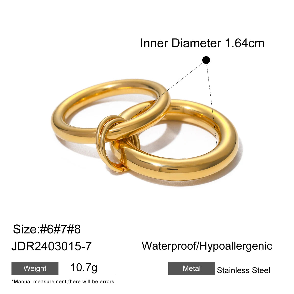Gold Thin Ring Set