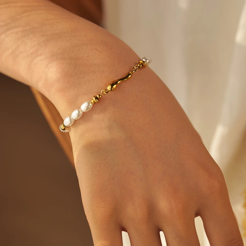 Water Drop Glass Pearl Bracelet