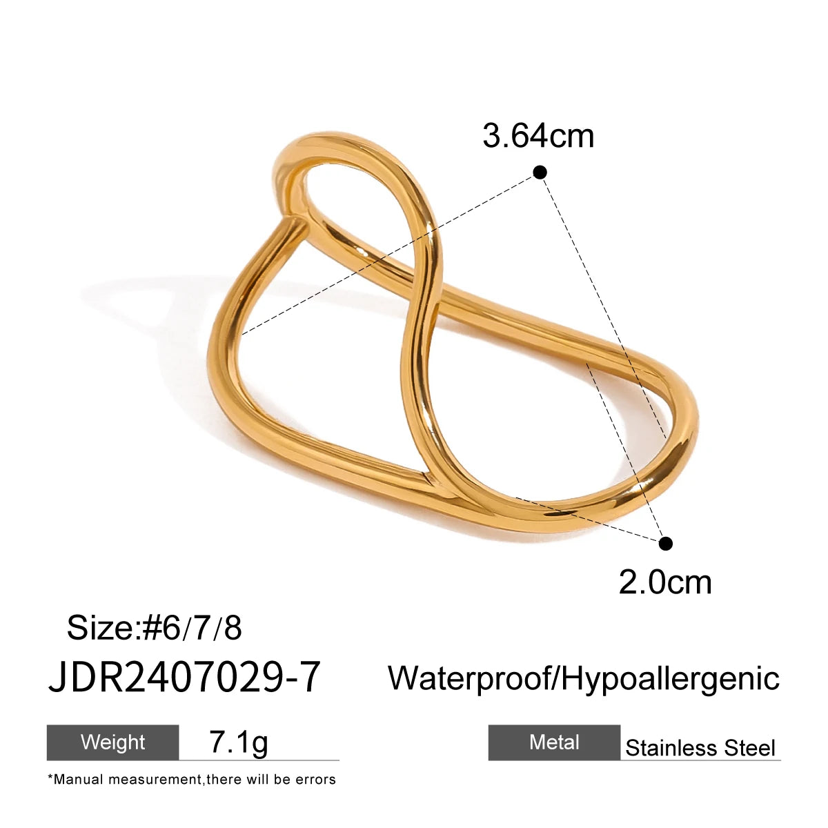Gold Double Finger Ring Set