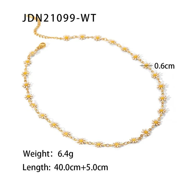 Little Flower Necklace & Bracelet Set