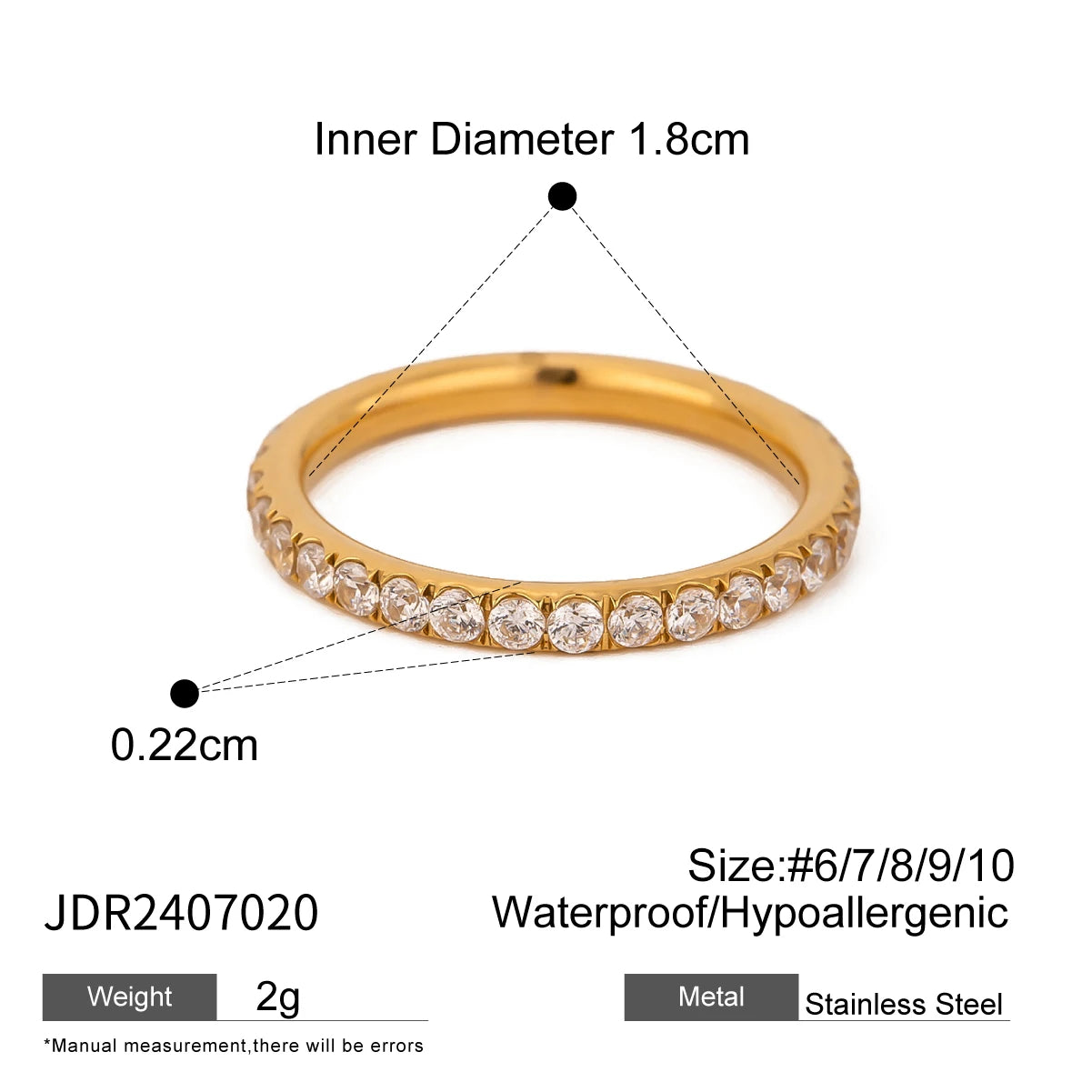 Gold Zirconia Ring