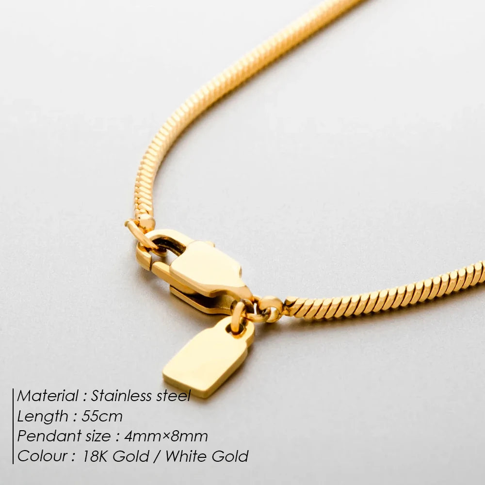 Handmade Square Chain Necklace