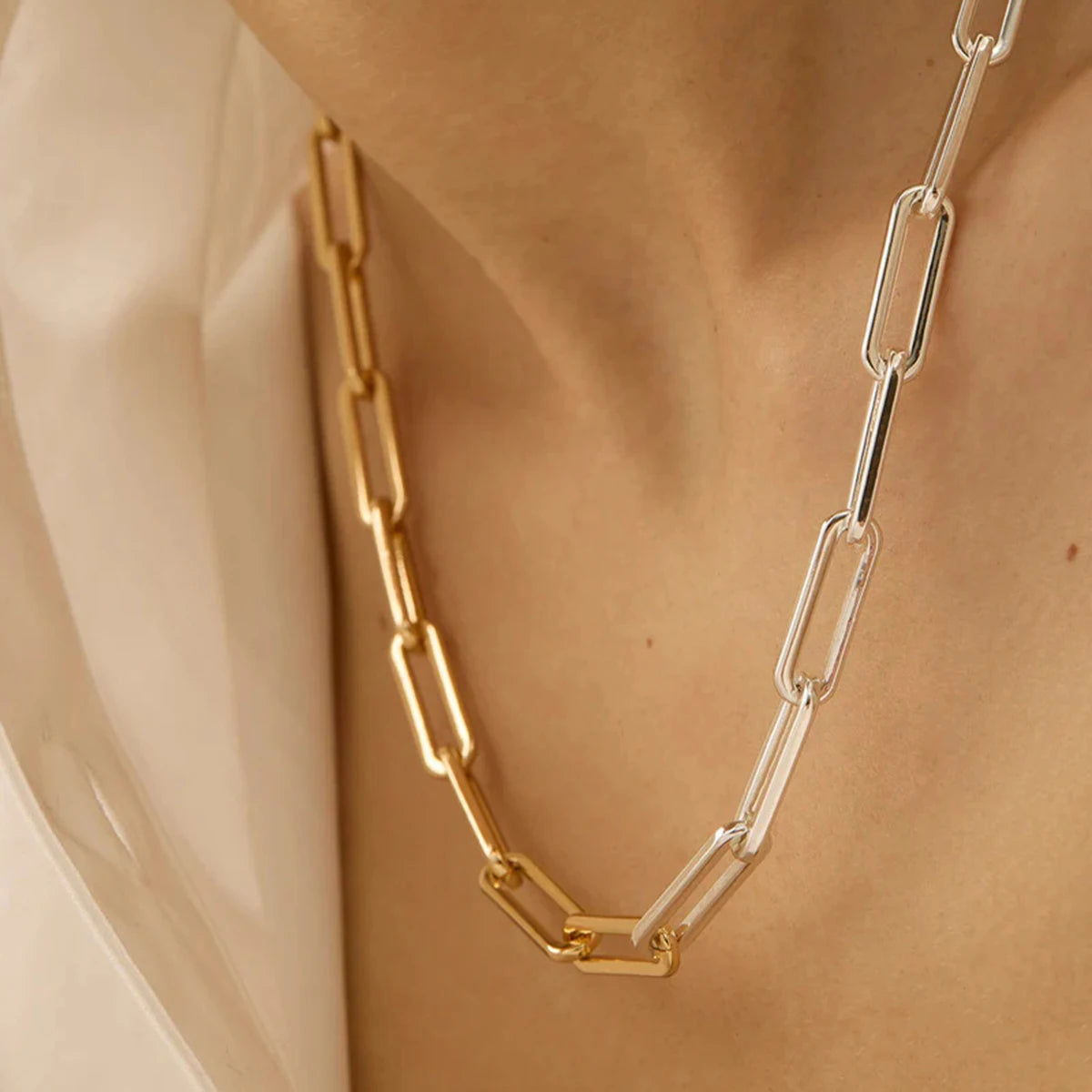 Color block Stainless Steel Necklace