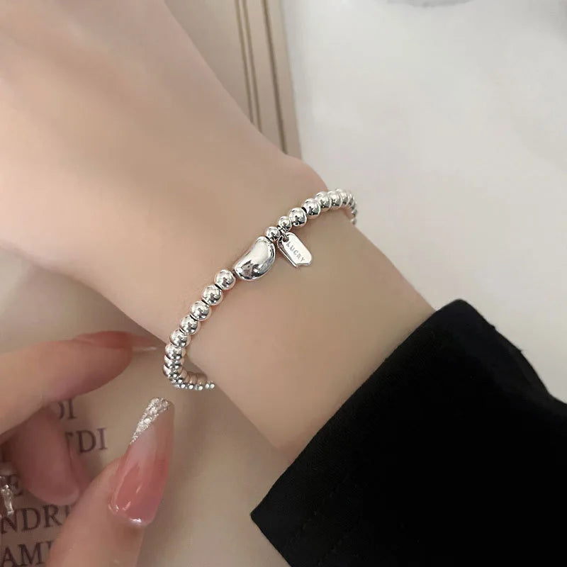 Geometric Shape Silver Bracelet