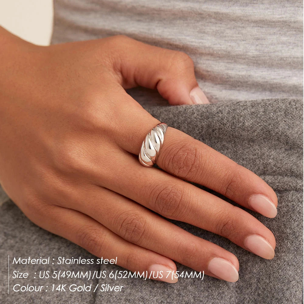 Gold Texture Couple Rings