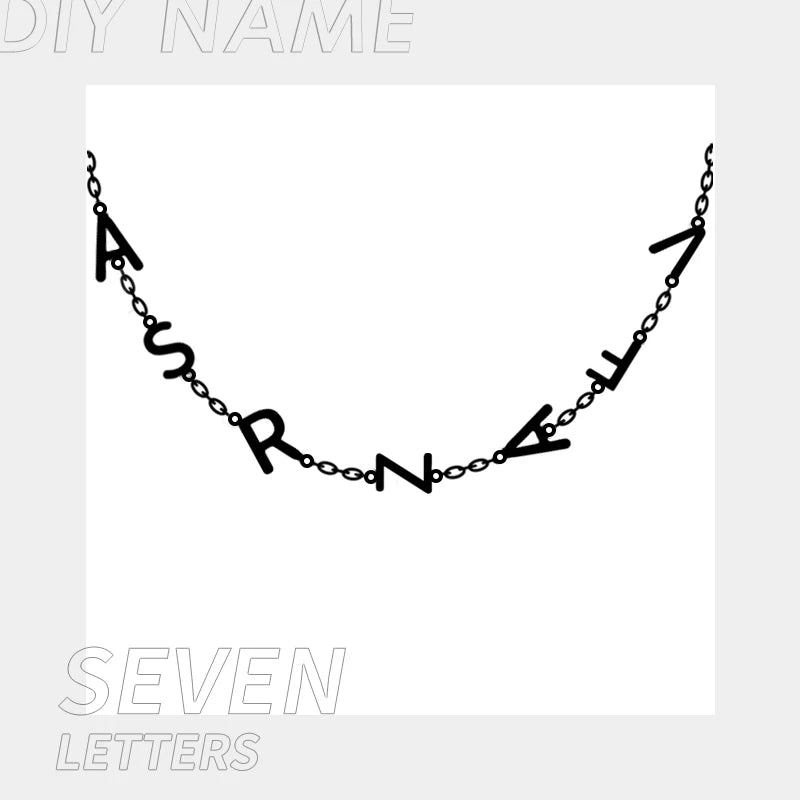 Gold Letter Choker Necklace