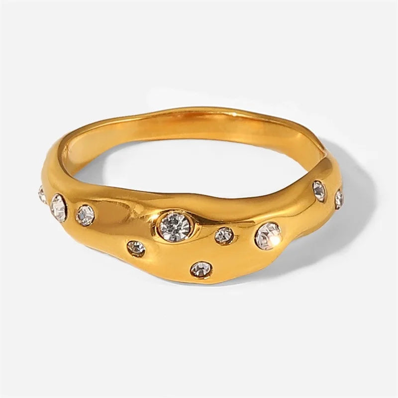 Gold Geometric Ring