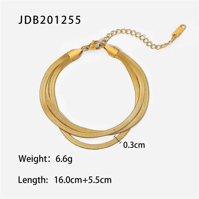 Three Layer Snake Chain Bracelet