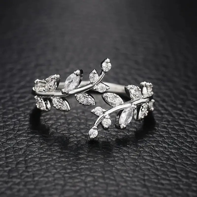 Tree Branch Zirconia Ring