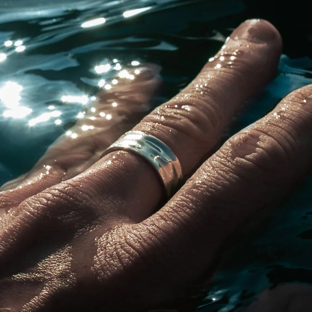 Gold-Plated Punk Wide Ring