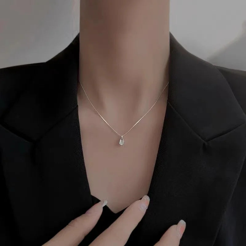 Teardrop Zirconia Choker Necklace