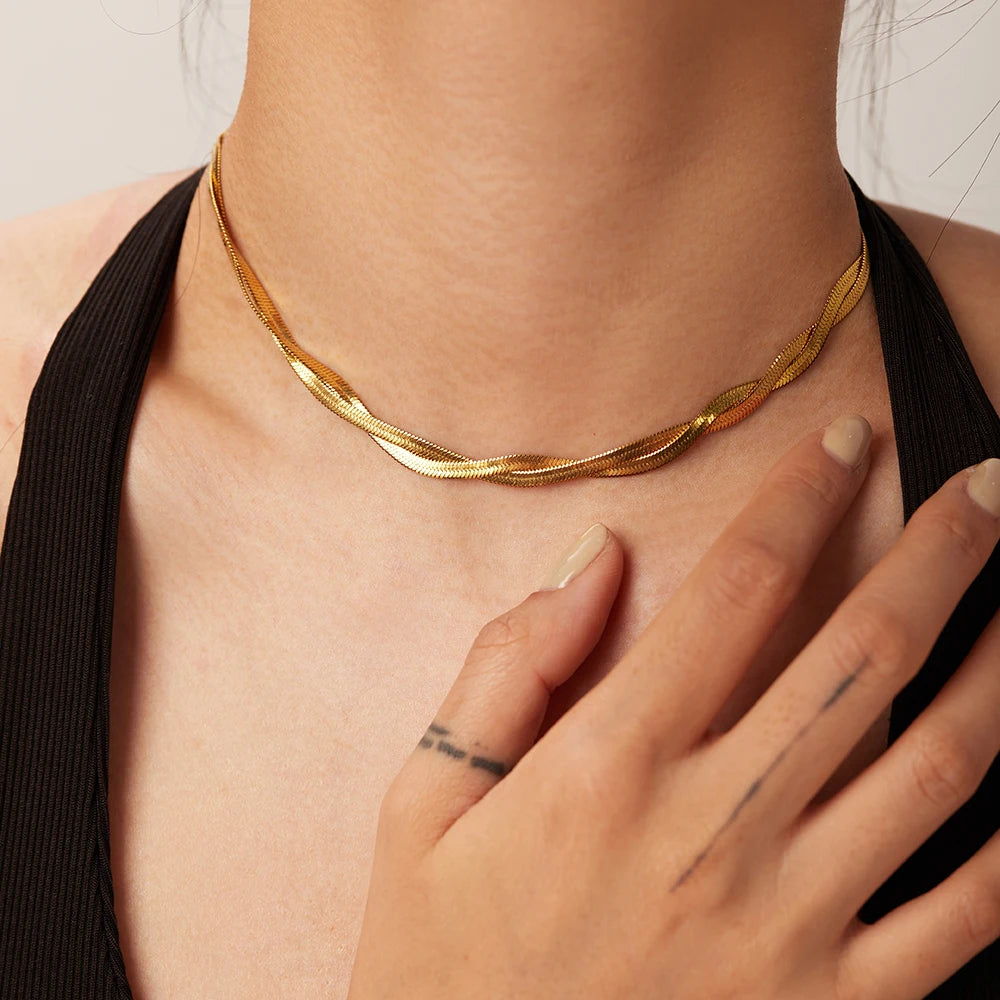 Double Layer Cross Necklace