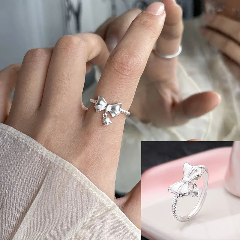 Small Leaves Silver Ring