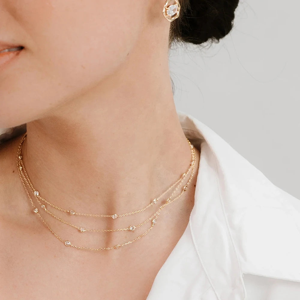 Multi-Layered Diamond Necklace