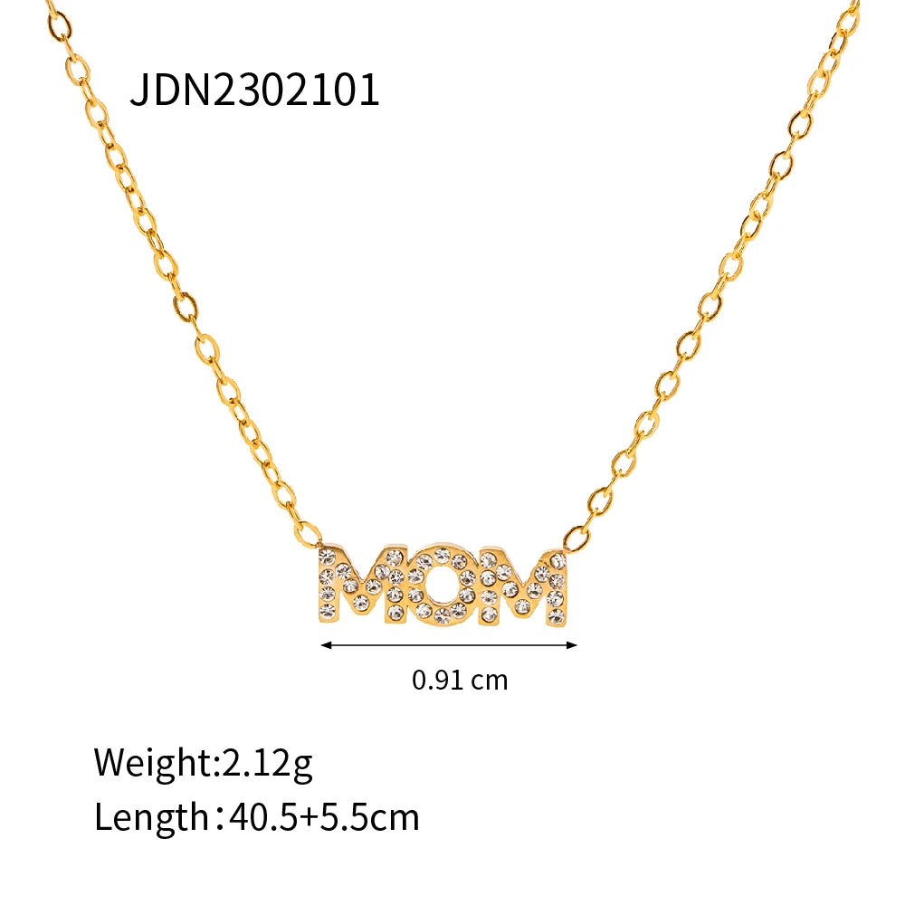 MOM Alphabet Gold Necklace