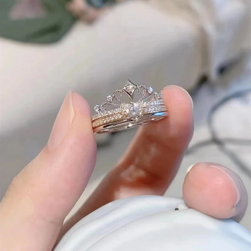 Crown Double Ring