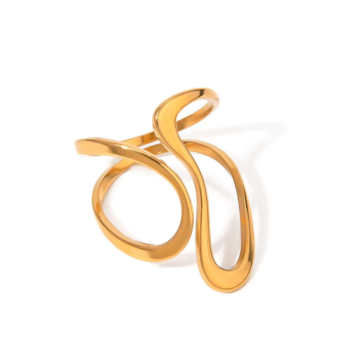Glossy Line Openable Ring