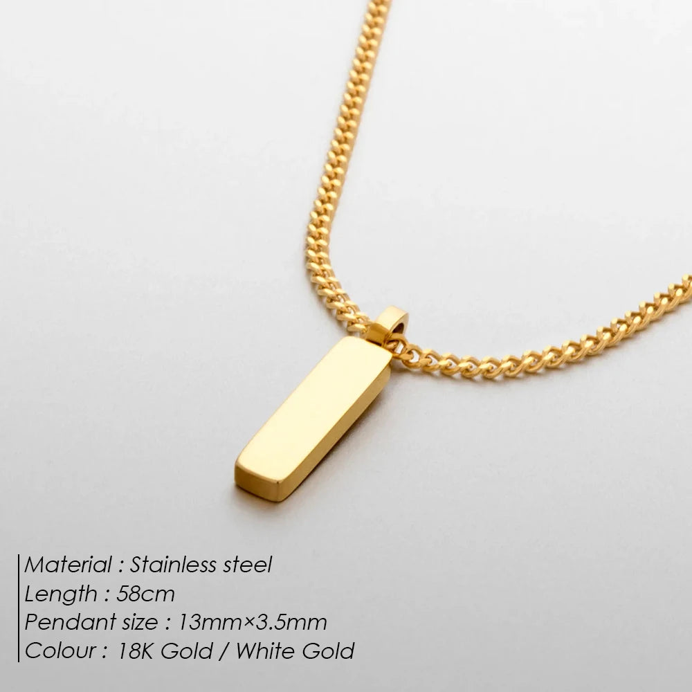 Minimal Pendant Titanium Necklace