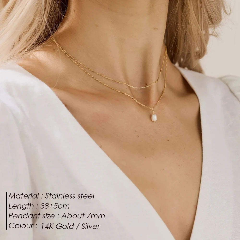 Double Layer Pearl Necklace
