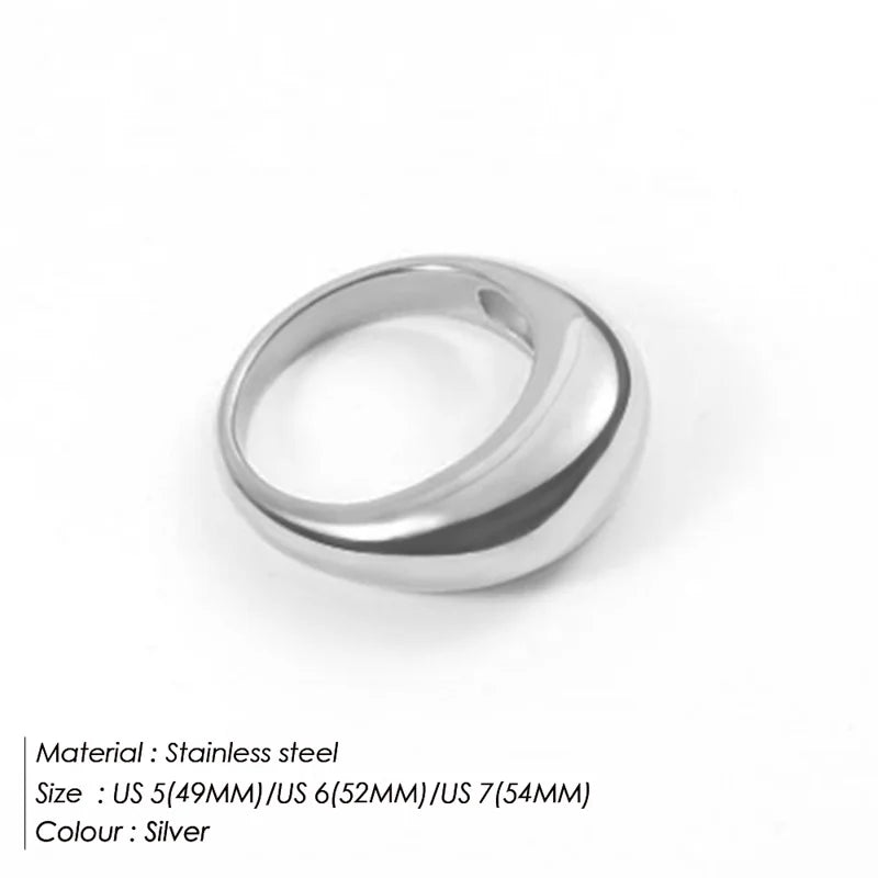 Geometric Arc Stainless Ring