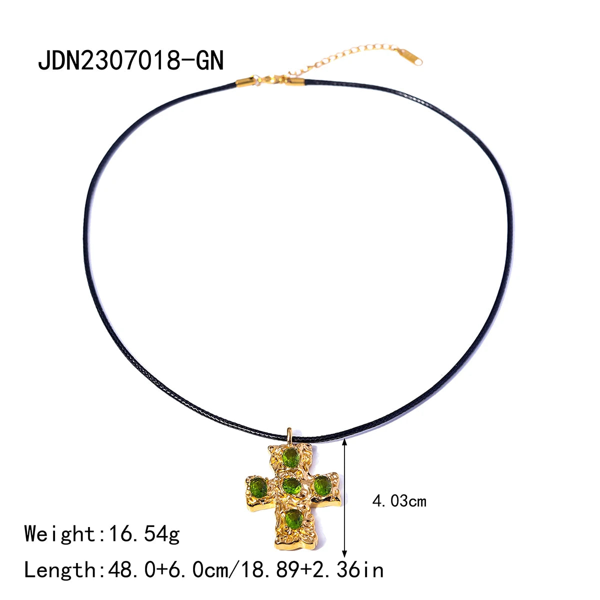 Zirconia Cross Pendant Necklace