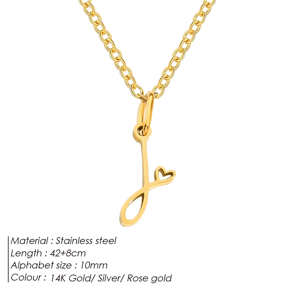 Custom Monogram Heart Necklace
