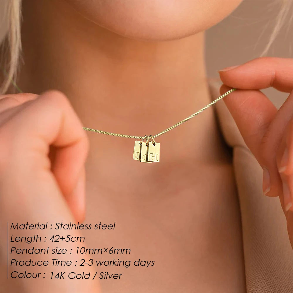 Customized Initial Letter Necklace