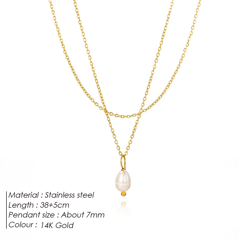Double Layer Pearl Necklace