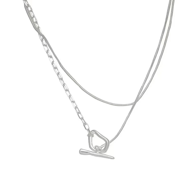Sterling Geometric Pendant Necklace