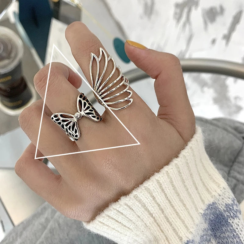 Flower Shell Geometric Ring