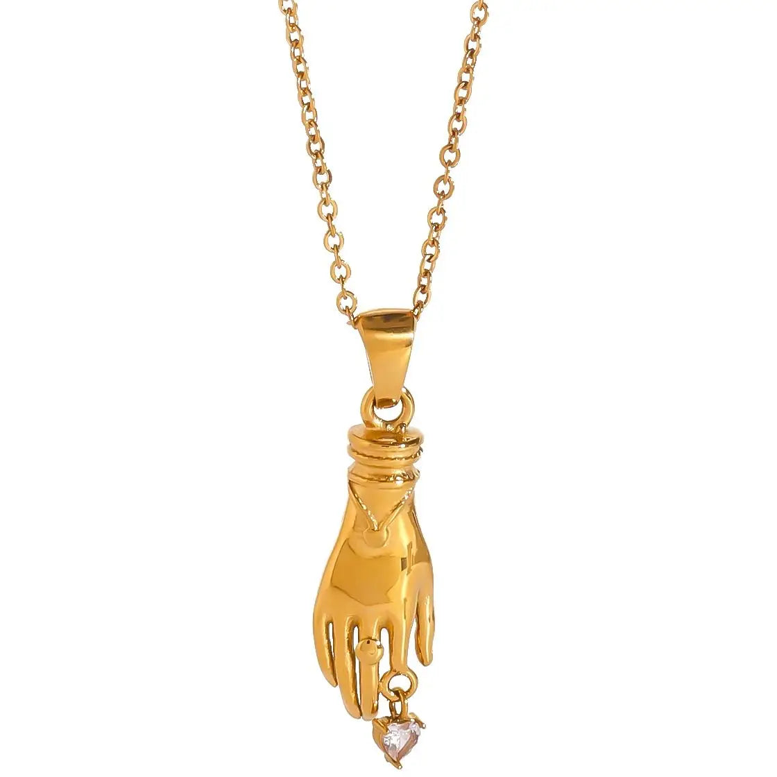 Heart Pendant Cubic Zirconia Necklace