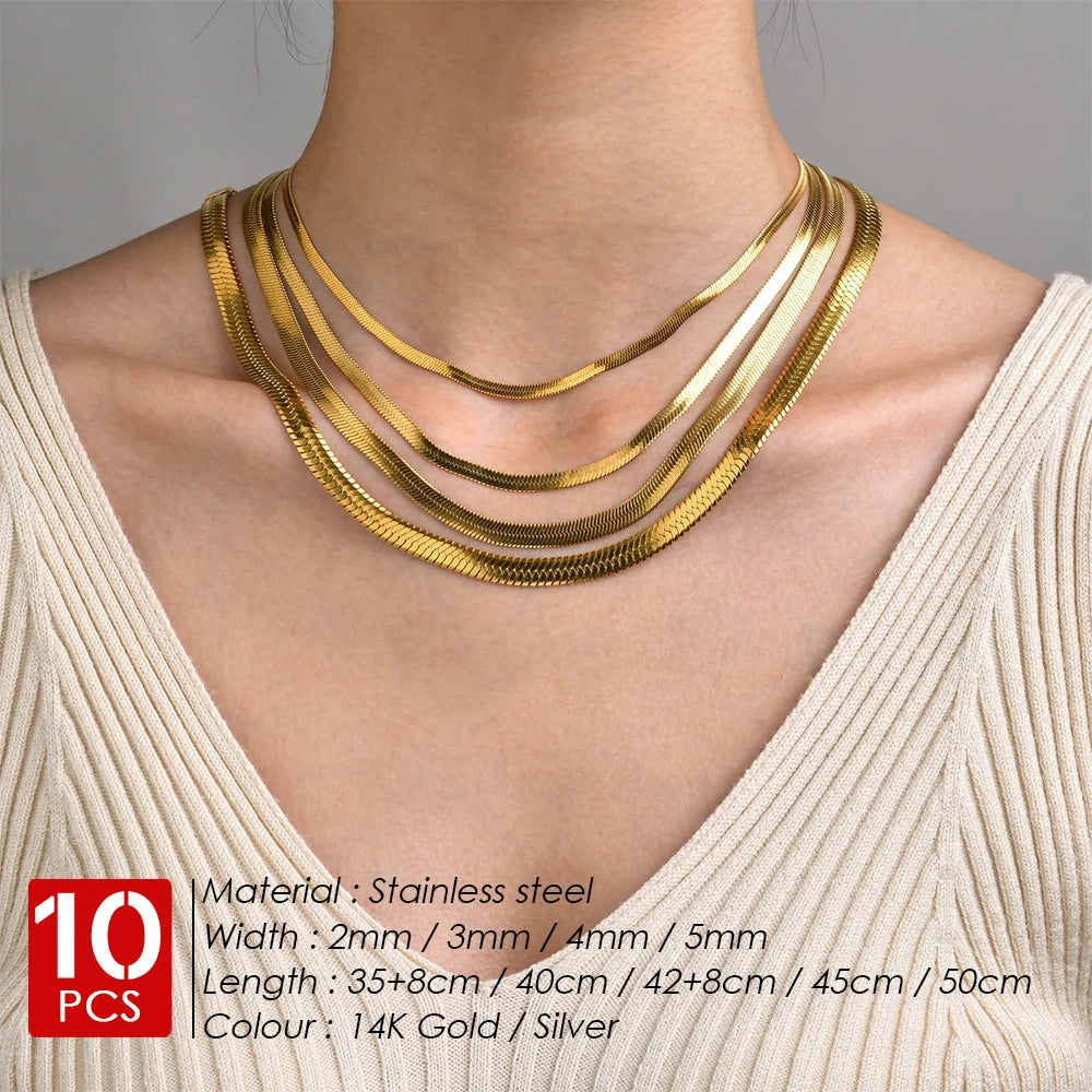 Gold Snake Chain Necklace