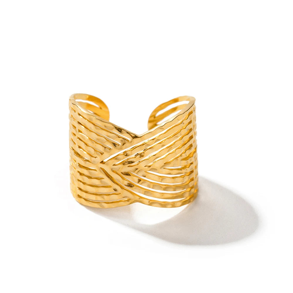 French Cross Gold Ring