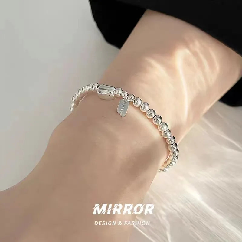 Geometric Shape Silver Bracelet