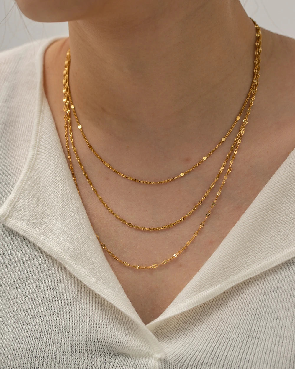 Elegant Triple-Layer Necklace